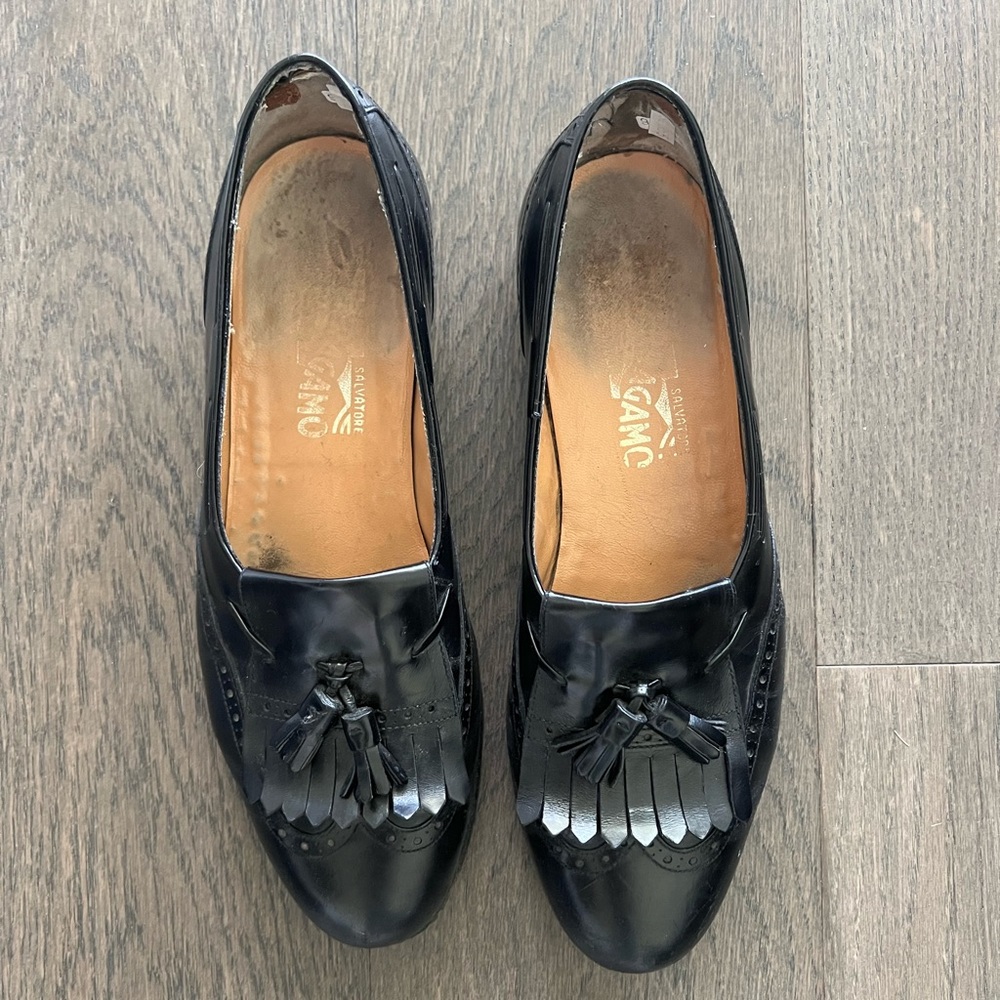 Salvatore Ferragamo Black Leather Shoes